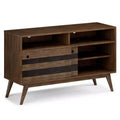 Wright TV Stand for TVs up to 60" Rustic Natural Aged Brown - WyndenHall: Acacia Wood, Cable Management, Adjustable Shelves