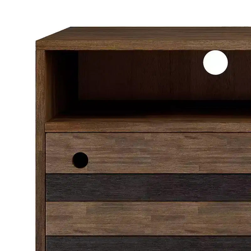 Wright TV Stand for TVs up to 60" Rustic Natural Aged Brown - WyndenHall: Acacia Wood, Cable Management, Adjustable Shelves