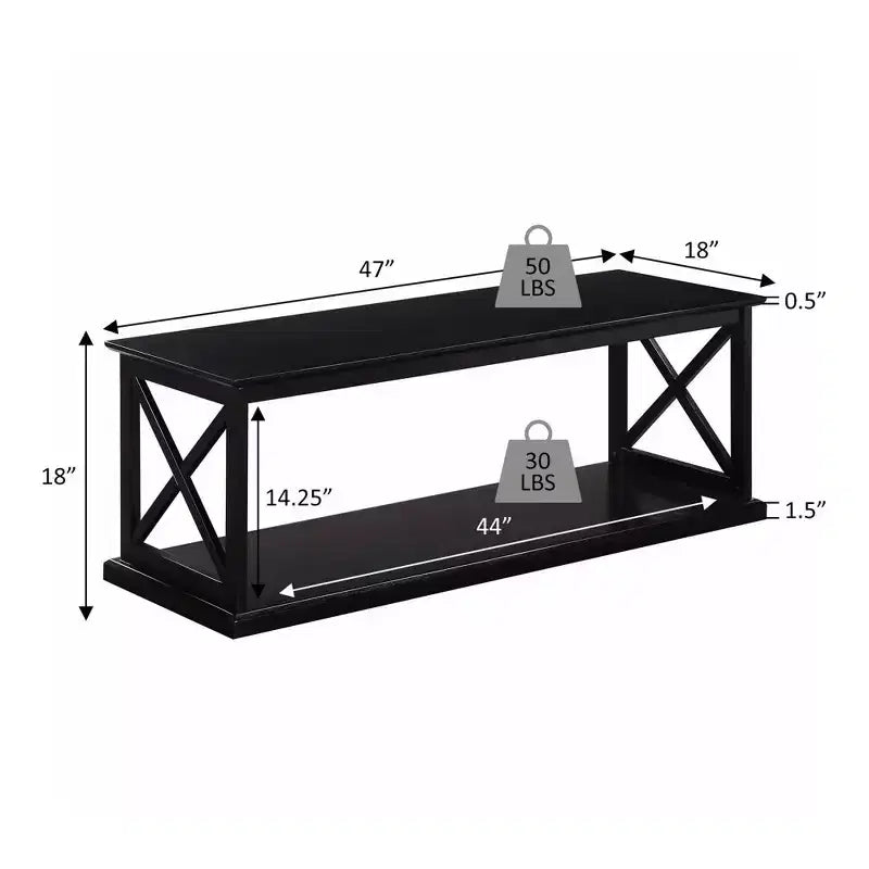 Tavolino da caffè Coventry con ripiano effetto legno/bianco - Breighton Home