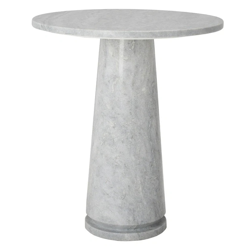 Tavolino d'appoggio rotondo alto in marmo Ghicu di SAFAVIEH Couture - 55,8 cm L x 53,3 cm P x 61 cm A - 53,3x53,3x61 cm