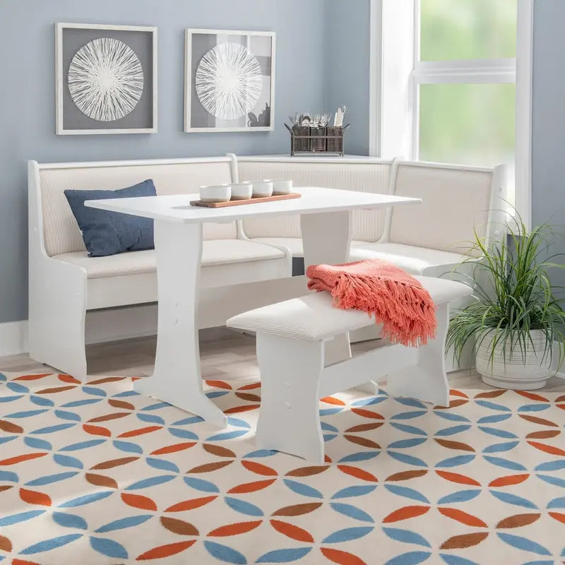 Set da Pranzo con Angolo Panca Sedley Farmhouse con Contenitore