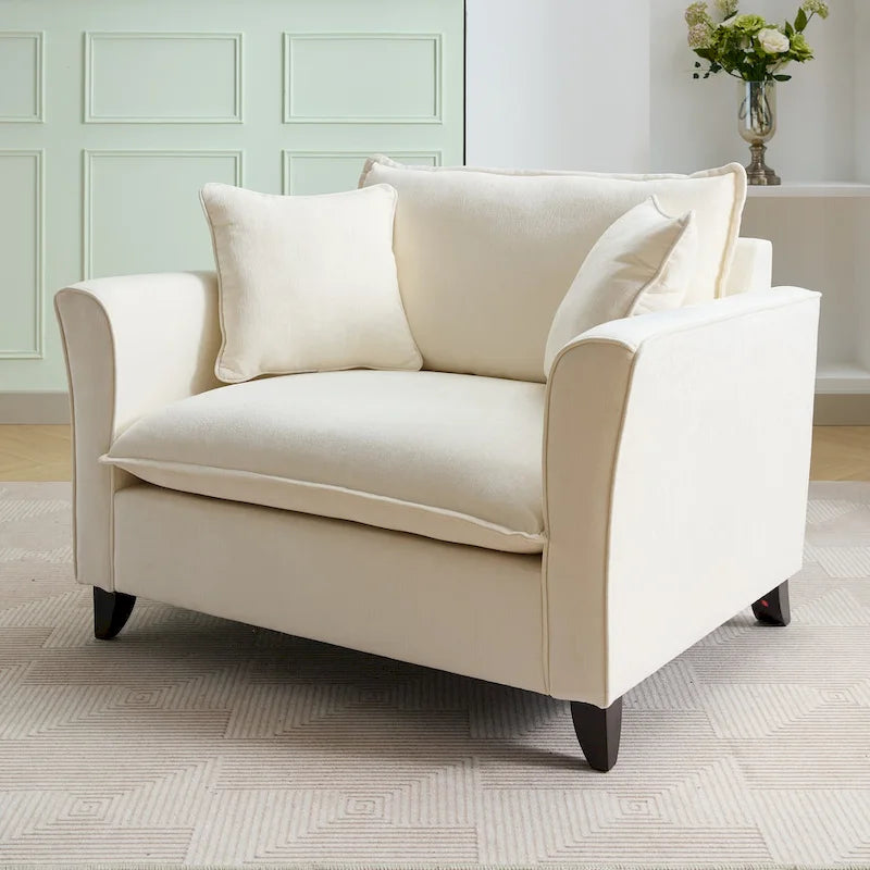 Poltrona oversize in ciniglia