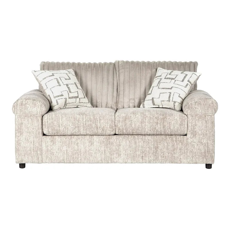 Set divano, divanetto e poltrona Cuddle in velluto a coste larghe Nason di Roundhill Furniture