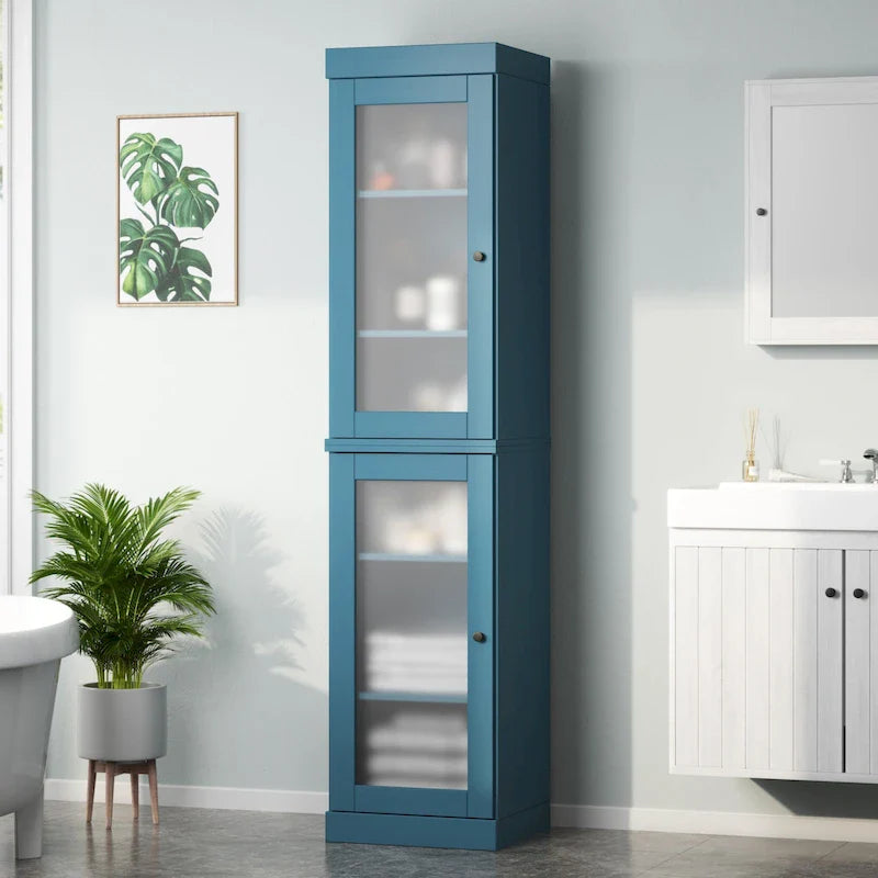 Mobiletto da bagno 16,5" in legno massello al 100% con ante opzionali di Palace Imports