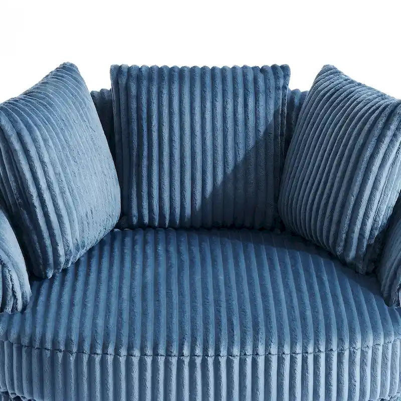 DREAMSIDEA Set di 2 poltrone a botte girevoli con braccioli incassati e rivestimento sfoderabile