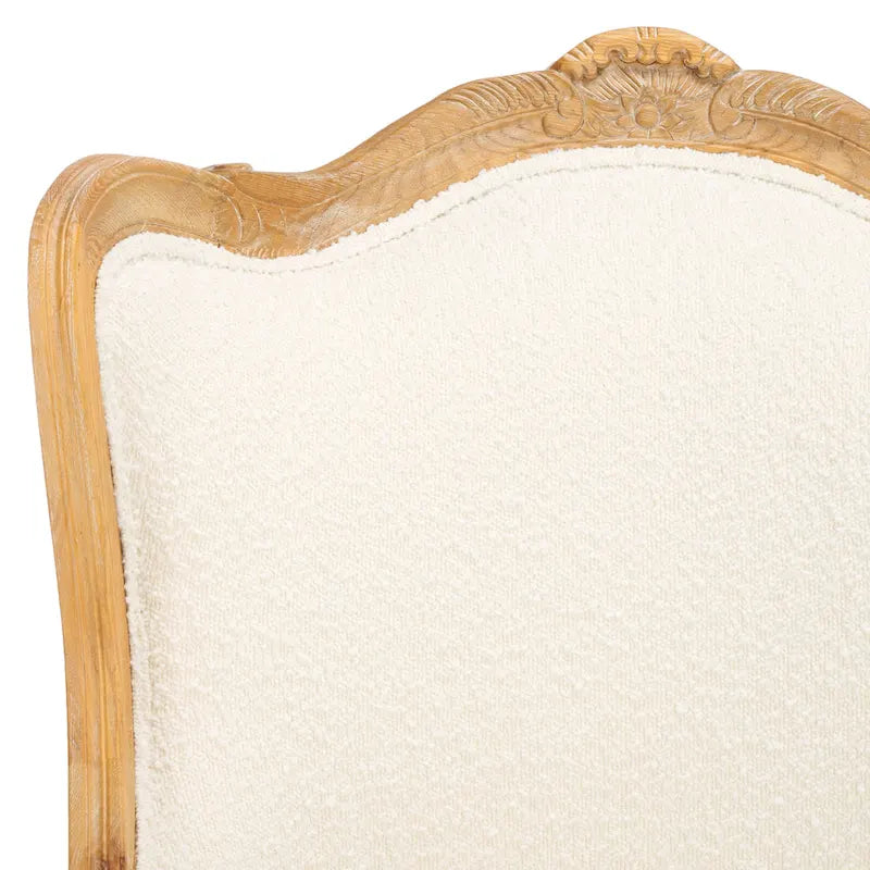 SAFAVIEH Couture Kali Poltrona con orecchioni in lino naturale color rovere - 34Lx34Px40A