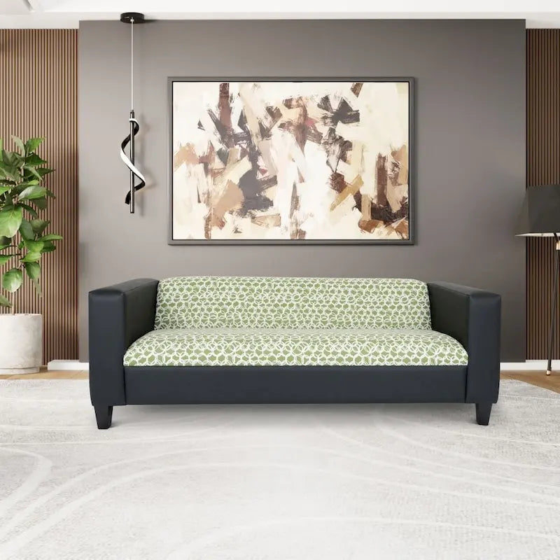 Divano a 3 posti moderno di metà secolo Coast to Coast Sofas, in ecopelle con struttura in legno massello e rivestito