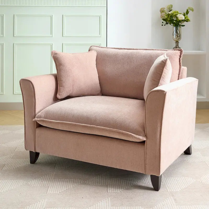 Poltrona oversize in ciniglia