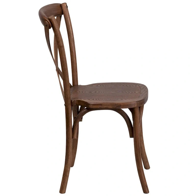 Tavolo Pieghevole Rustico da Fattoria 2,4 m x 1,2 m con 10 Sedie Cross Back e Cuscini