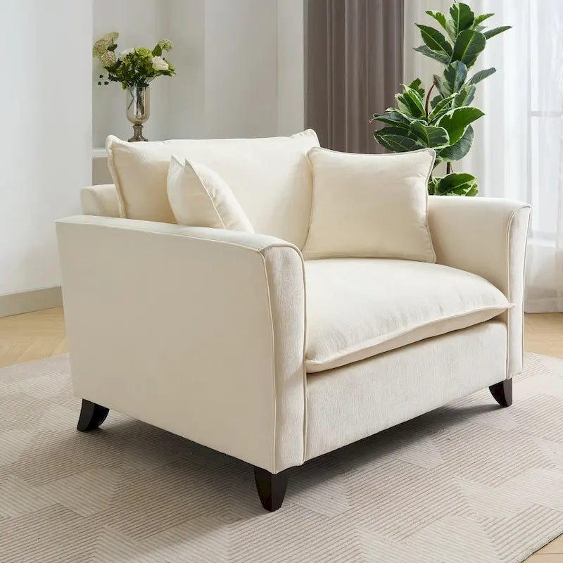 Poltrona oversize in ciniglia