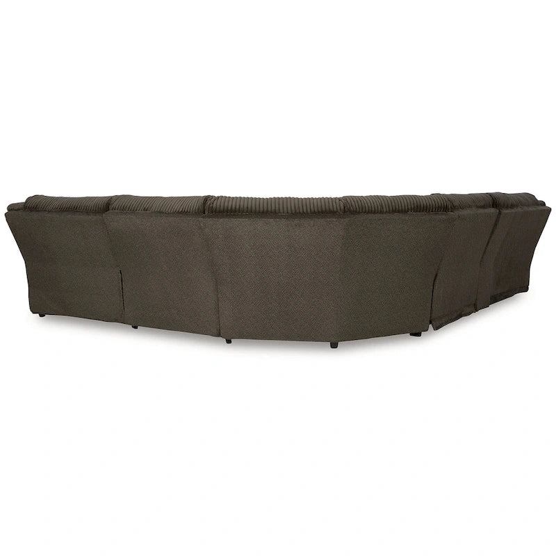 Divano sezionale reclinabile a 6 posti con chaise longue Top Tier marrone di Signature Design by Ashley - 147 L x 134 P x 41 A