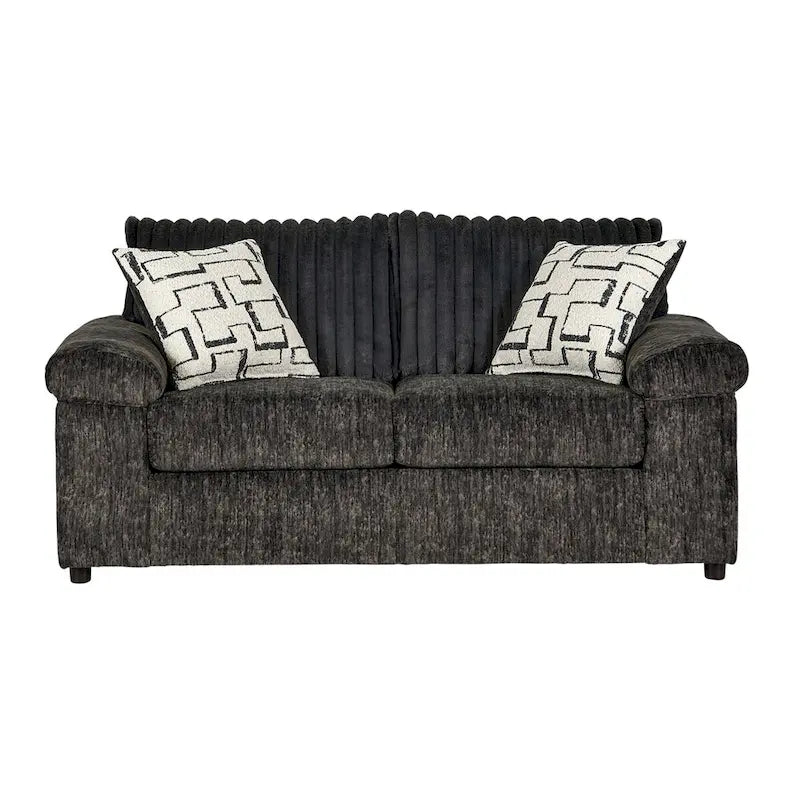Set divano, divanetto e poltrona Cuddle in velluto a coste larghe Nason di Roundhill Furniture