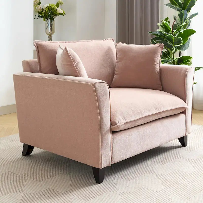 Poltrona oversize in ciniglia