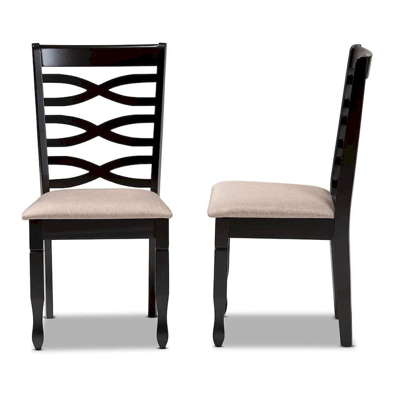 Set di 2 sedie da pranzo in legno Lanier moderne e contemporanee