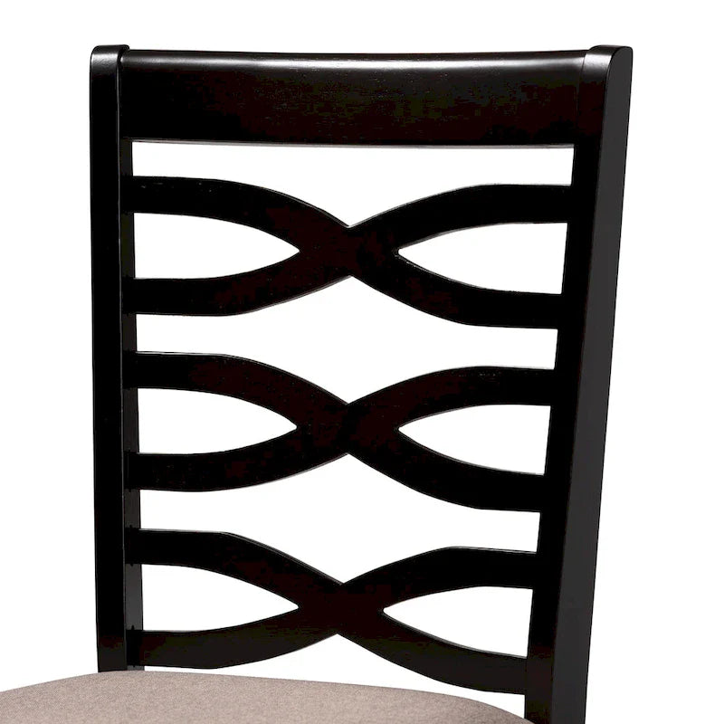 Set di 2 sedie da pranzo in legno Lanier moderne e contemporanee