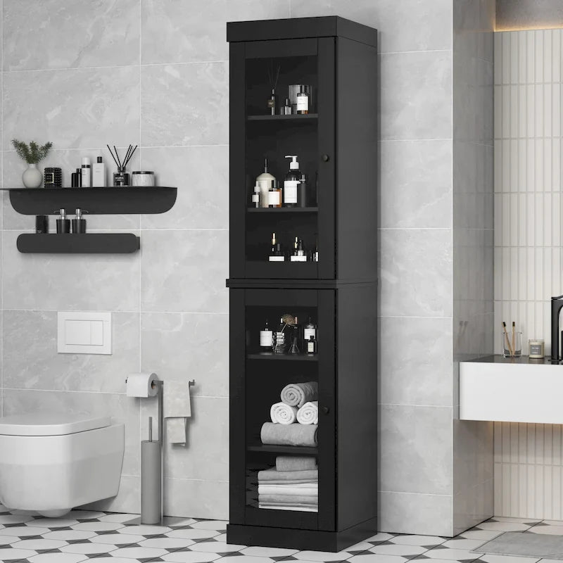 Mobiletto da bagno 16,5" in legno massello al 100% con ante opzionali di Palace Imports