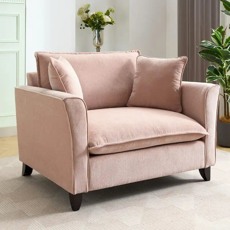 Poltrona oversize in ciniglia