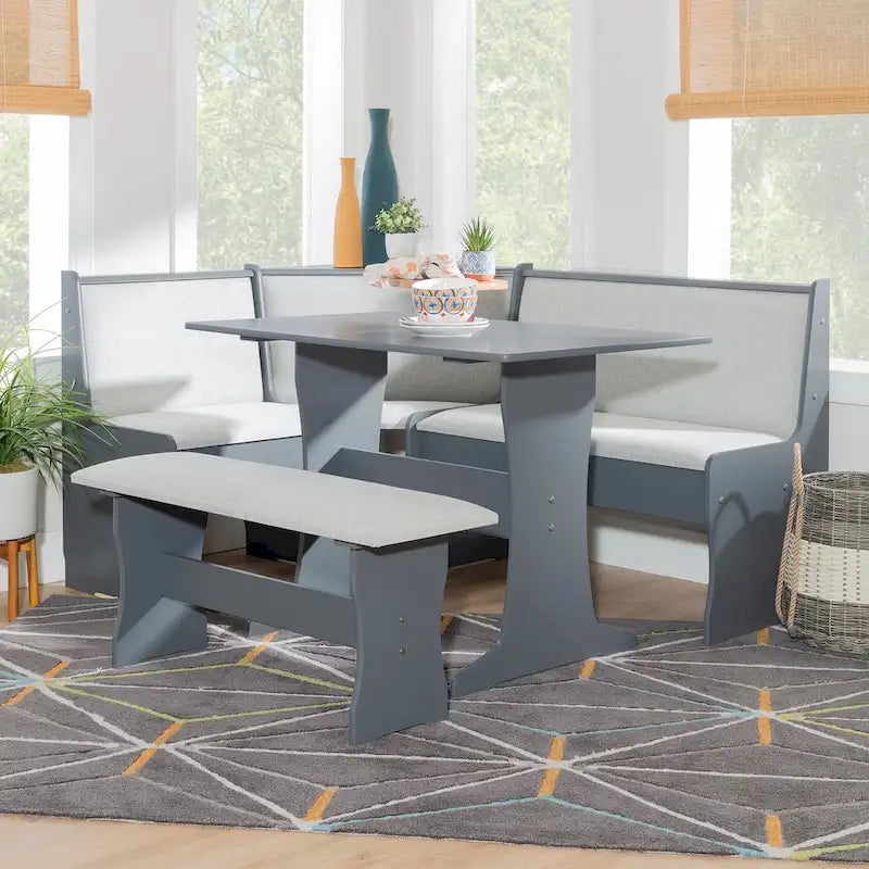 Set da Pranzo con Angolo Panca Sedley Farmhouse con Contenitore