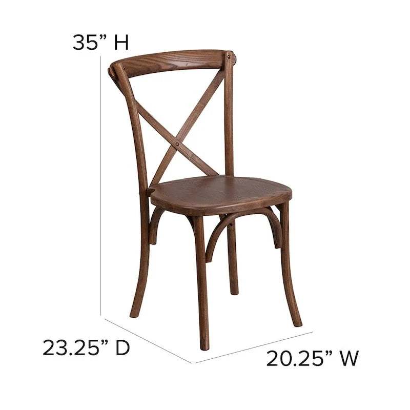 Tavolo Pieghevole Rustico da Fattoria 2,4 m x 1,2 m con 10 Sedie Cross Back e Cuscini