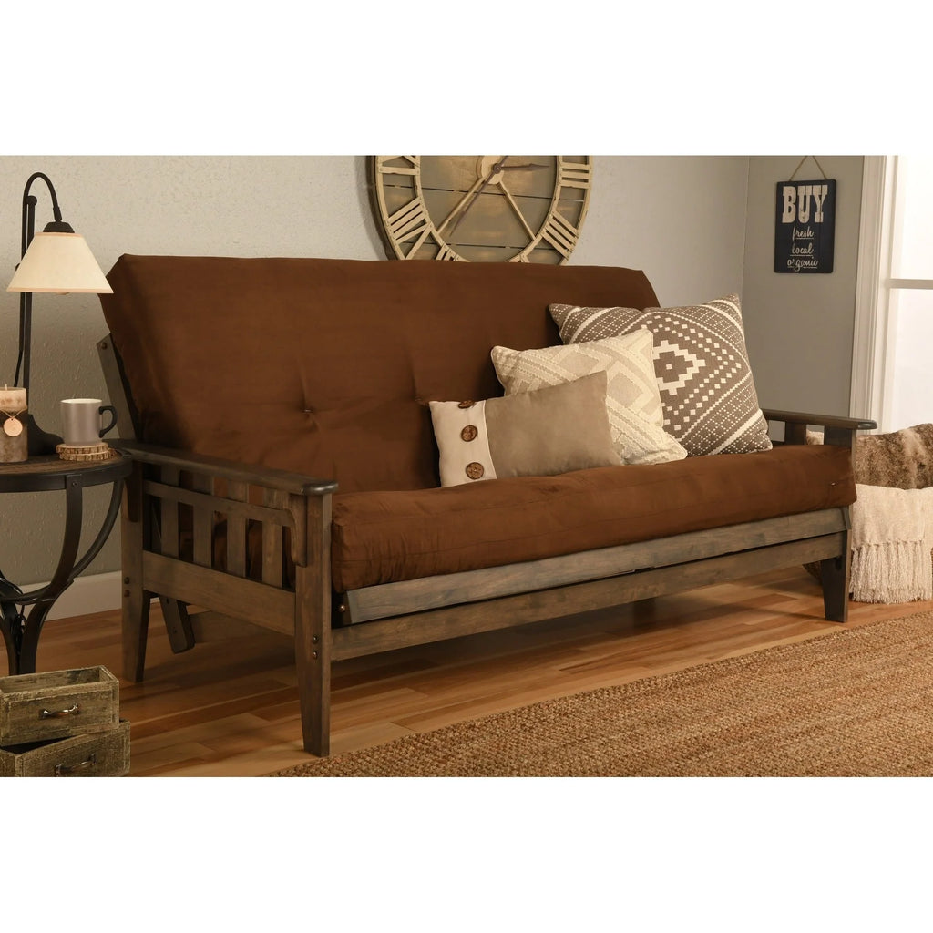 Set Futon Somette Tucson Full-size Noce Rustico con Materasso