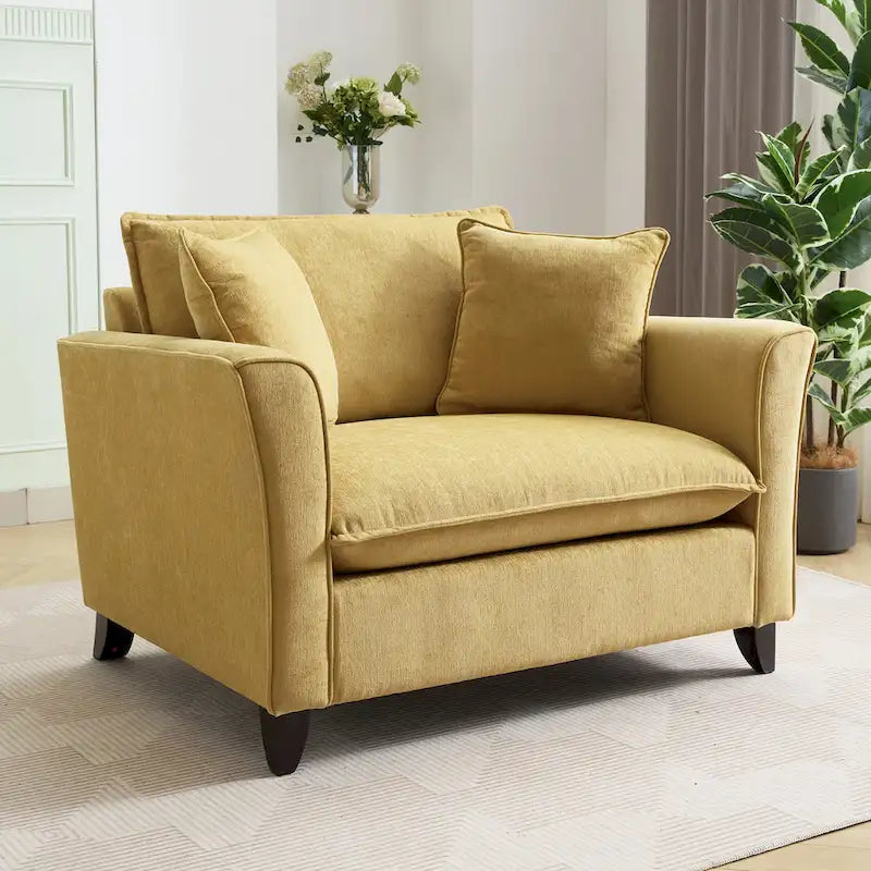 Poltrona oversize in ciniglia
