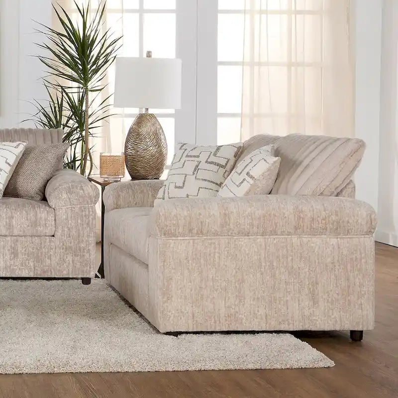 Set divano, divanetto e poltrona Cuddle in velluto a coste larghe Nason di Roundhill Furniture
