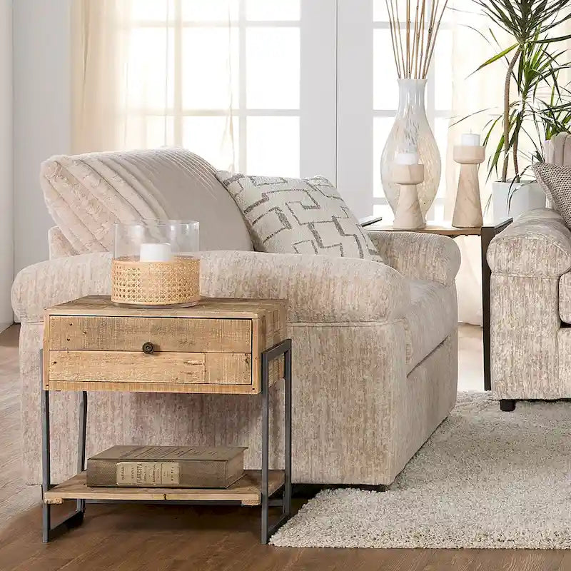 Set divano, divanetto e poltrona Cuddle in velluto a coste larghe Nason di Roundhill Furniture