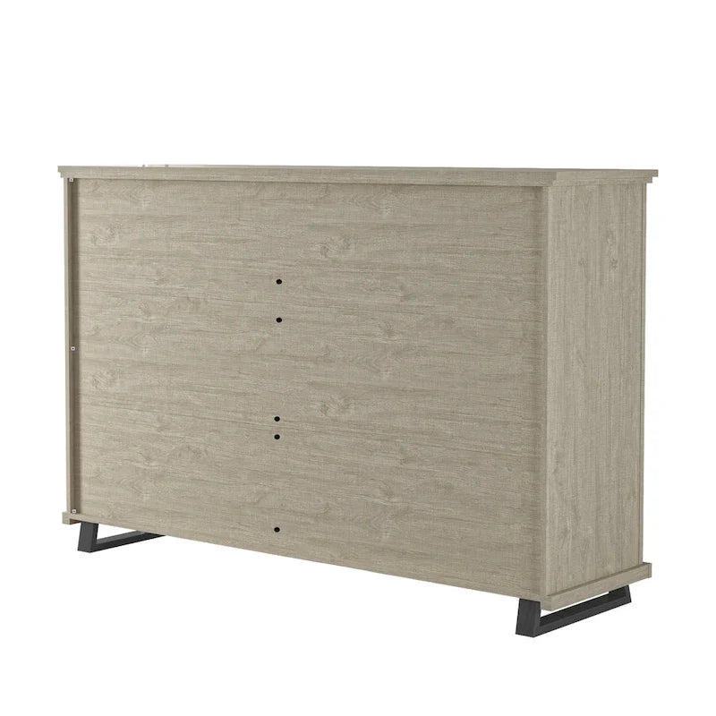 Set camera da letto 4 pezzi stile rustico - 2 comodini, 1 cassettone e 1 comò