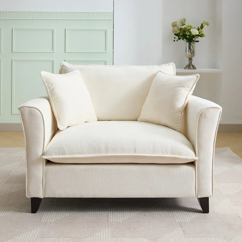 Poltrona oversize in ciniglia