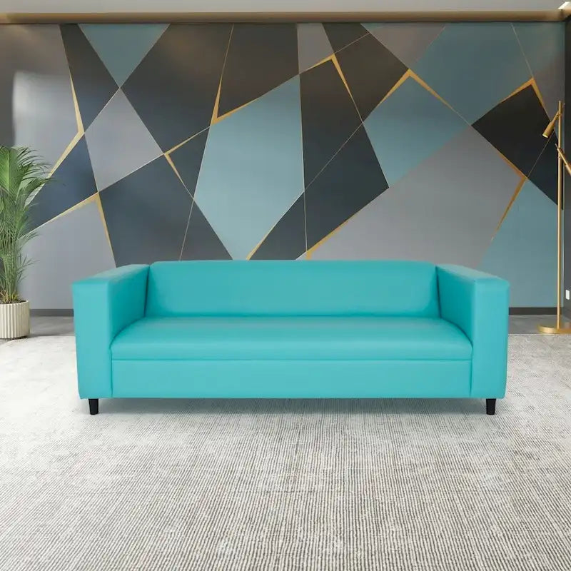 Divano a 3 posti moderno di metà secolo Coast to Coast Sofas, in ecopelle con struttura in legno massello e rivestito