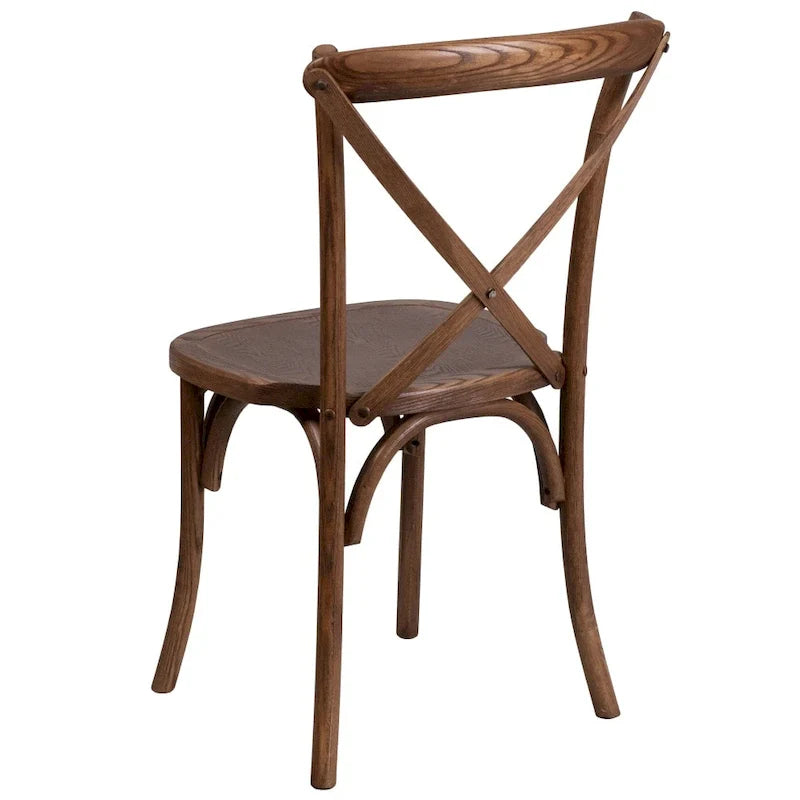 Tavolo Pieghevole Rustico da Fattoria 2,4 m x 1,2 m con 10 Sedie Cross Back e Cuscini