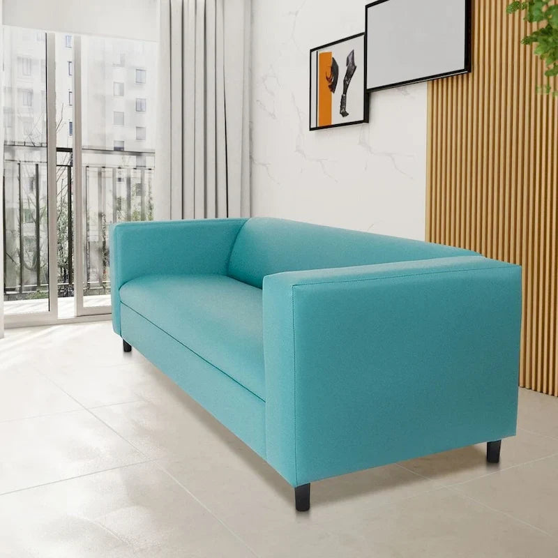 Divano a 3 posti moderno di metà secolo Coast to Coast Sofas, in ecopelle con struttura in legno massello e rivestito