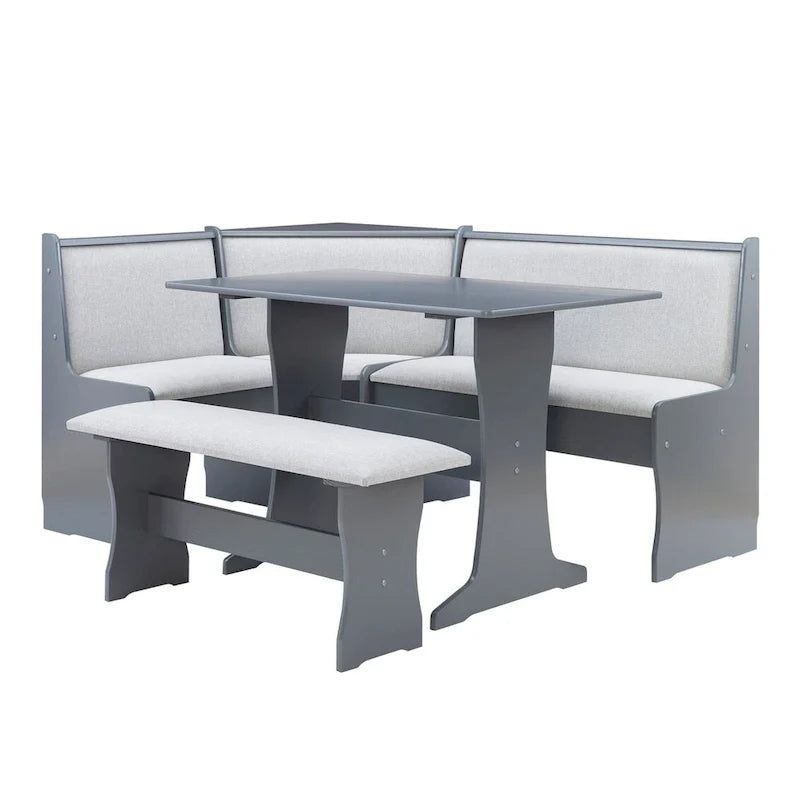 Set da Pranzo con Angolo Panca Sedley Farmhouse con Contenitore