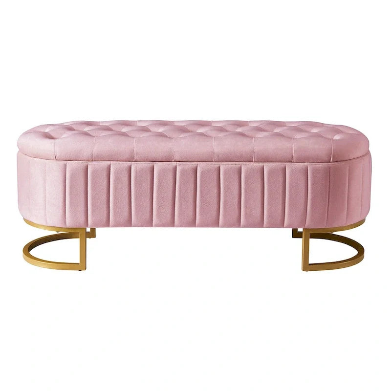 Comodino a 2 Pezzi Letto a Piattaforma Matrimoniale a LED con Pouf Contenitore