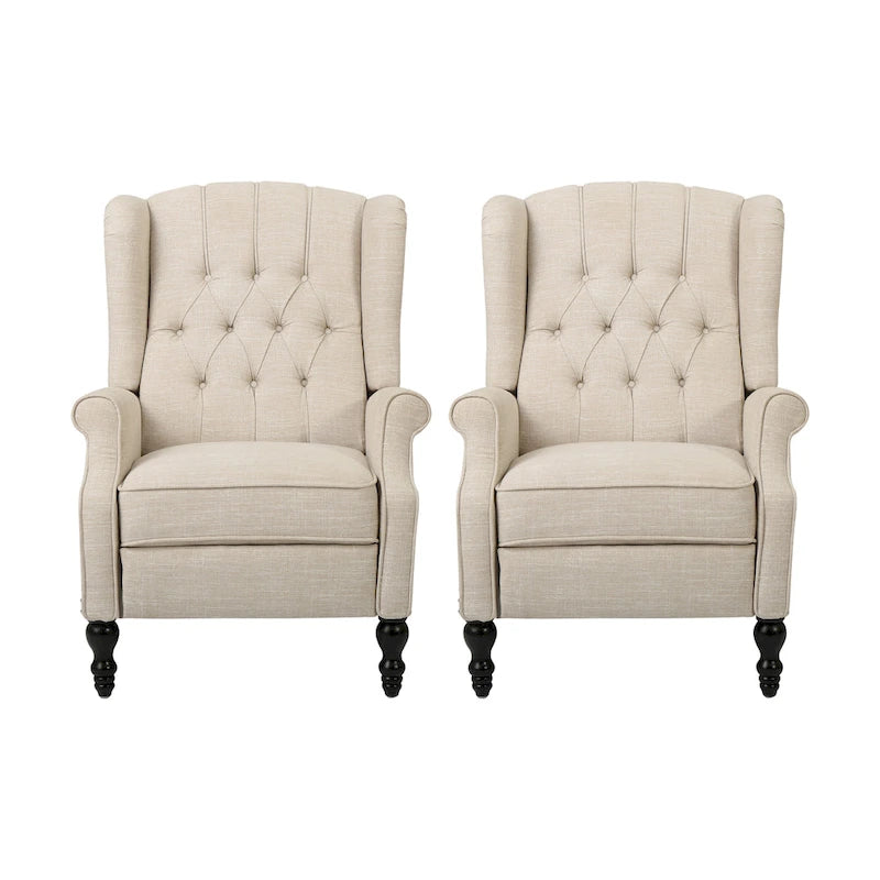 Poltrone reclinabili in tessuto trapuntato Walter (set da 2) di Christopher Knight Home