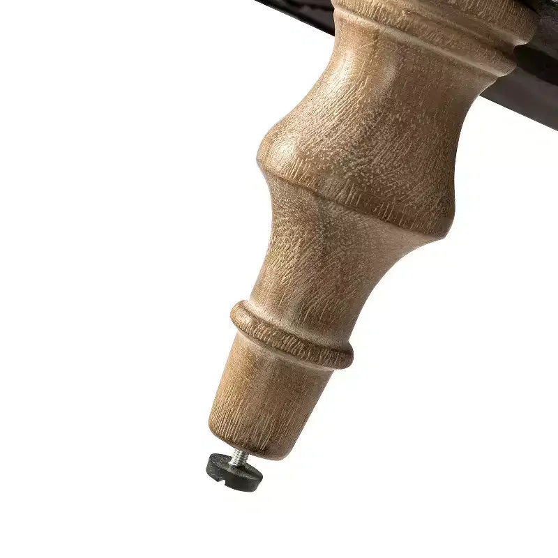 Poltrona transizionale Yahweh in legno e tappezzeria con fantasia floreale, braccioli a pannello e schienale a gobba di cammello | ART OF LIVING DESIGNS