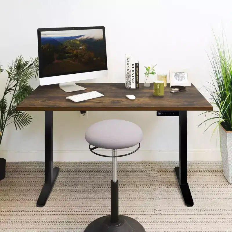 Mount-It! Scrivania Elettrica Regolabile in Altezza con Piano - Nero/Rovere