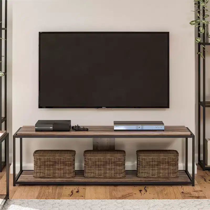 RealRooms Mobile TV Fayette per TV fino a 65 pollici, Rovere Anticato