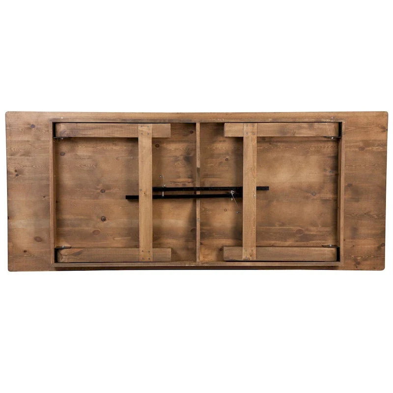 Tavolo Pieghevole Rustico da Fattoria 2,4 m x 1,2 m con 10 Sedie Cross Back e Cuscini