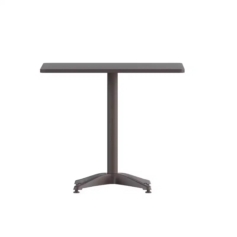 Set tavolo quadrato da interno/esterno Flash Furniture Lila 31.5'' in alluminio con 4 sedie con schienale a doghe