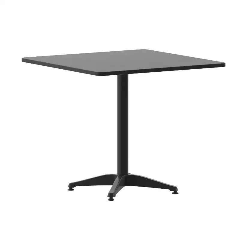 Set tavolo quadrato da interno/esterno Flash Furniture Lila 31.5'' in alluminio con 4 sedie con schienale a doghe