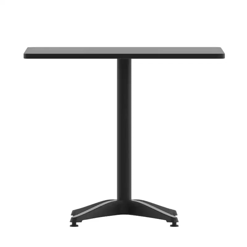 Set tavolo quadrato da interno/esterno Flash Furniture Lila 31.5'' in alluminio con 4 sedie con schienale a doghe