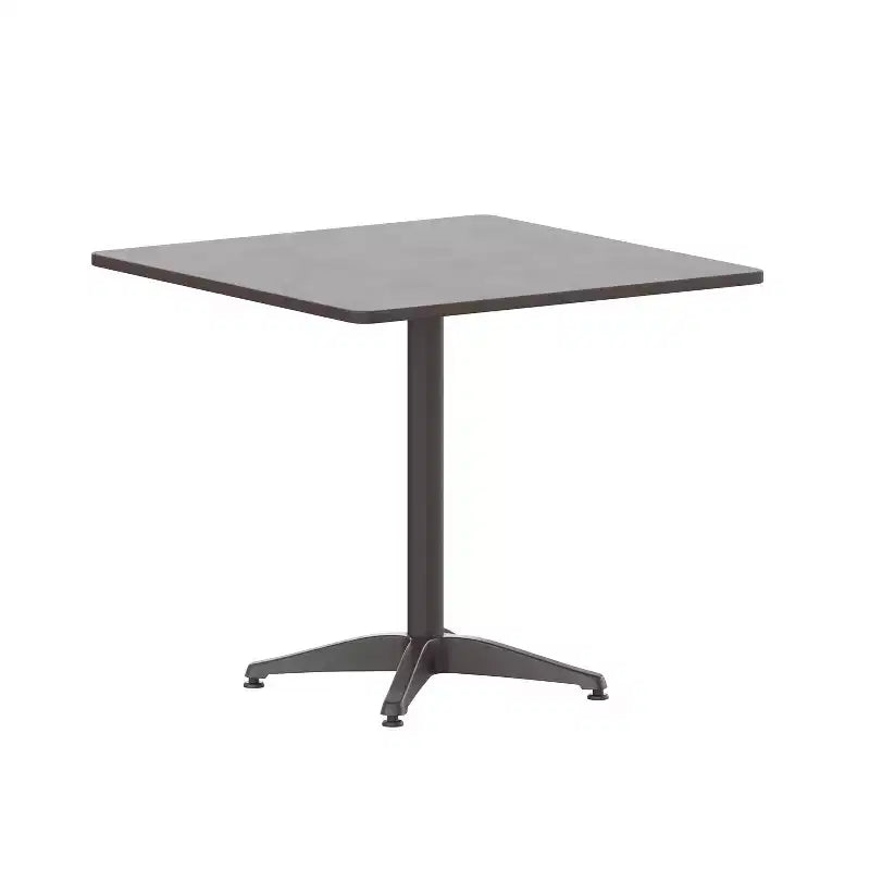 Set tavolo quadrato da interno/esterno Flash Furniture Lila 31.5'' in alluminio con 4 sedie con schienale a doghe