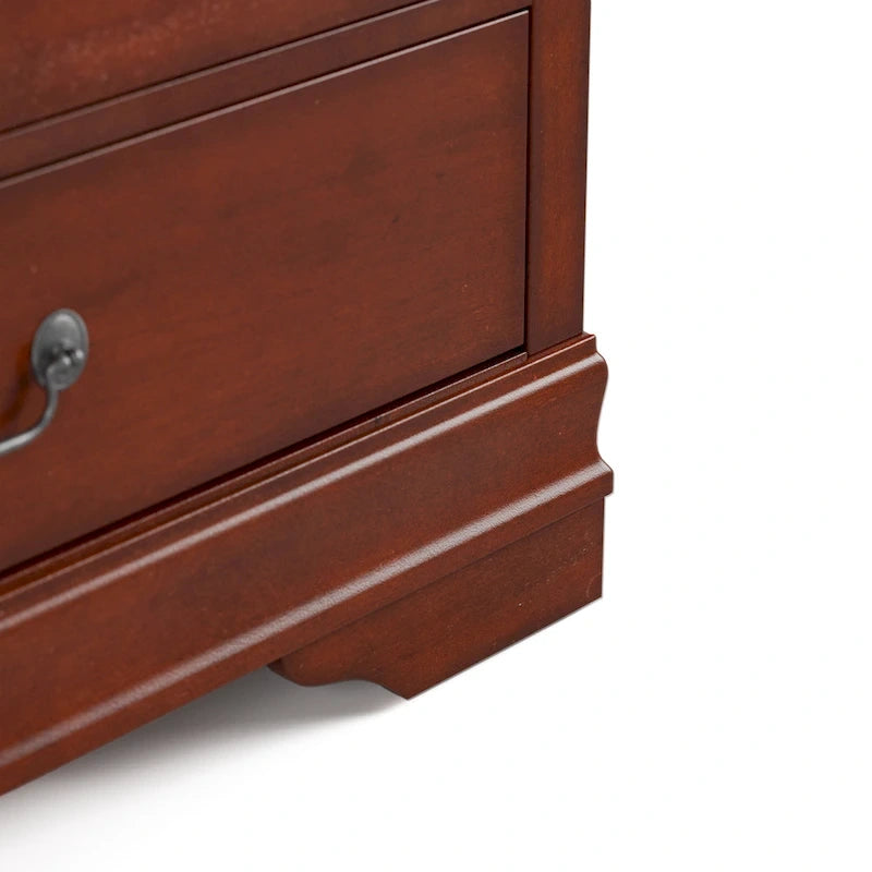 Furniture of America Devi Set Comodino e Cassettiera Tradizionali a 3 Pezzi in Legno Massello