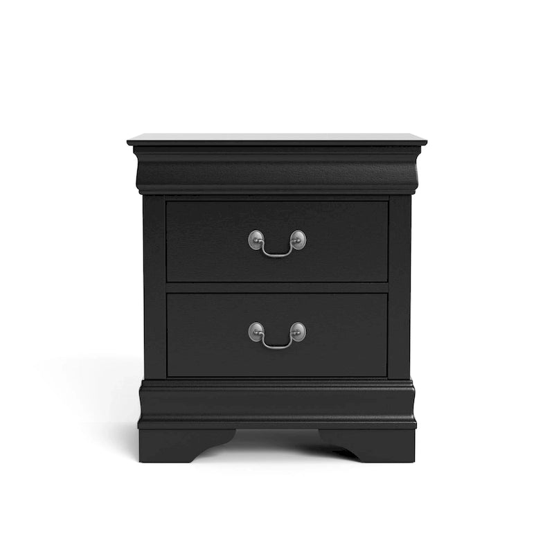 Furniture of America Devi Set Comodino e Cassettiera Tradizionali a 3 Pezzi in Legno Massello