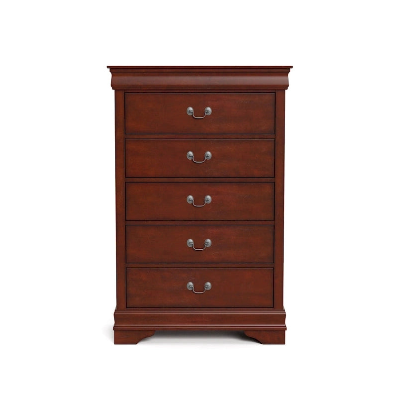 Furniture of America Devi Set Comodino e Cassettiera Tradizionali a 3 Pezzi in Legno Massello