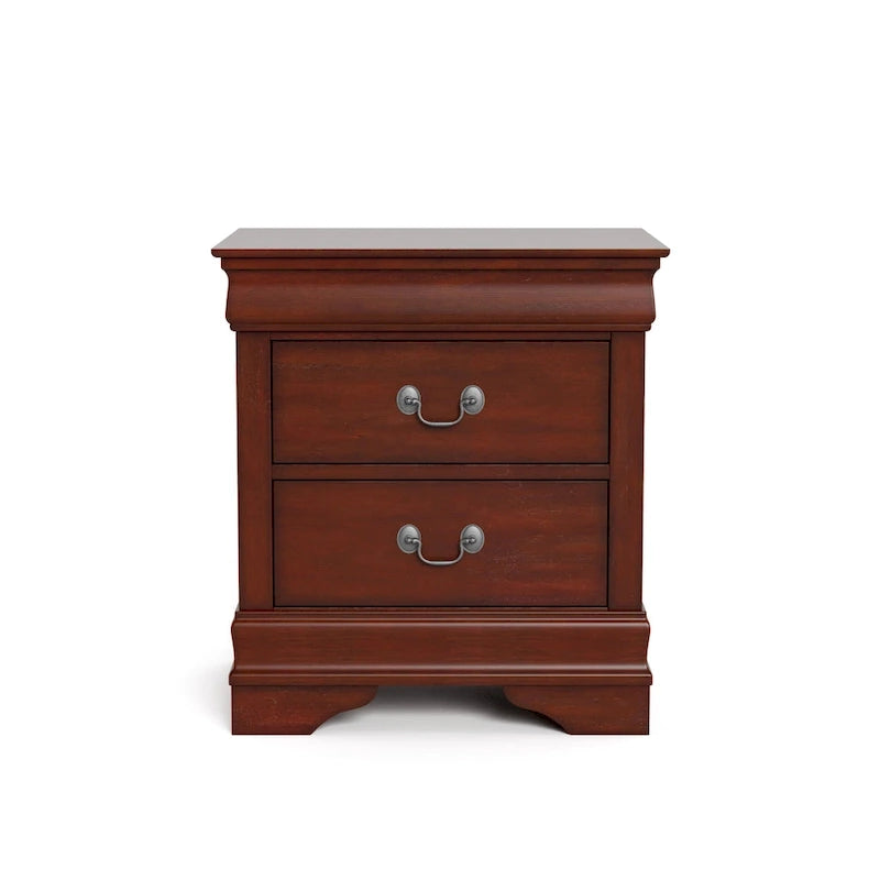 Furniture of America Devi Set Comodino e Cassettiera Tradizionali a 3 Pezzi in Legno Massello