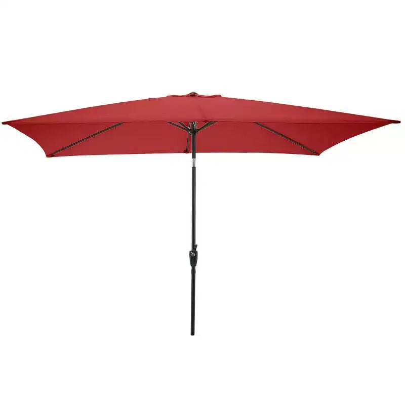 Alaterre Furniture 6pc Outdoor Patio Dining Set, Okemo Table with 10' Rectangular Umbrella