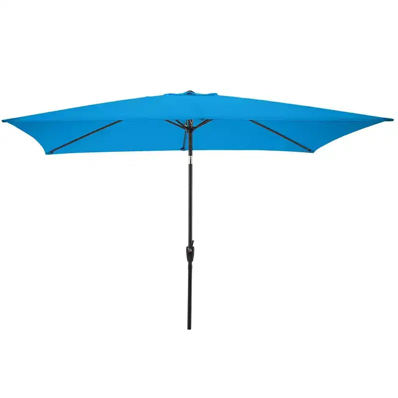 Alaterre Furniture 6pc Outdoor Patio Dining Set, Okemo Table with 10' Rectangular Umbrella