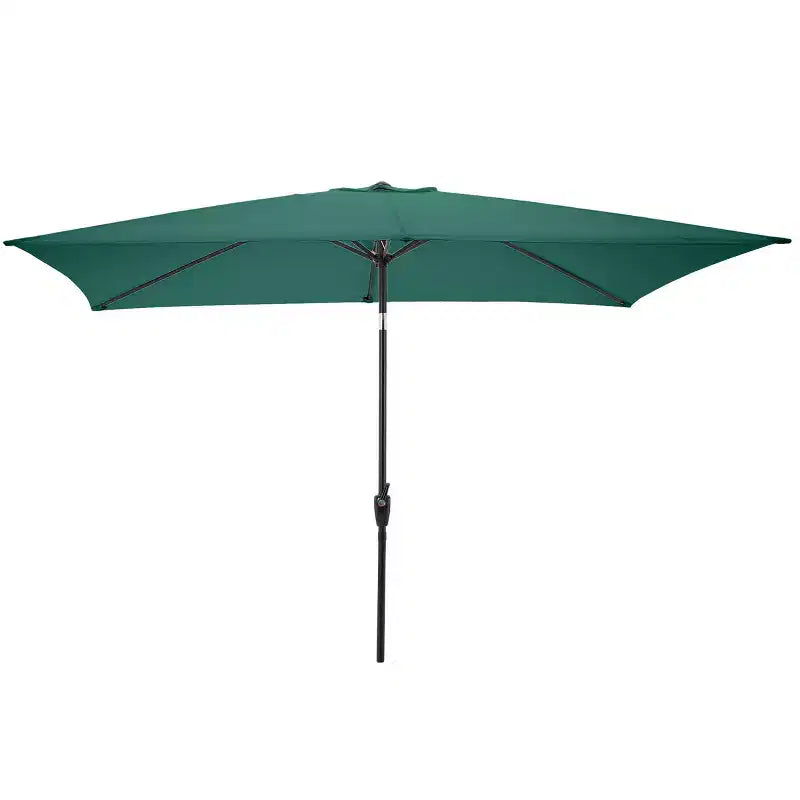 Alaterre Furniture 6pc Outdoor Patio Dining Set, Okemo Table with 10' Rectangular Umbrella